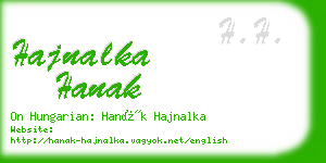 hajnalka hanak business card